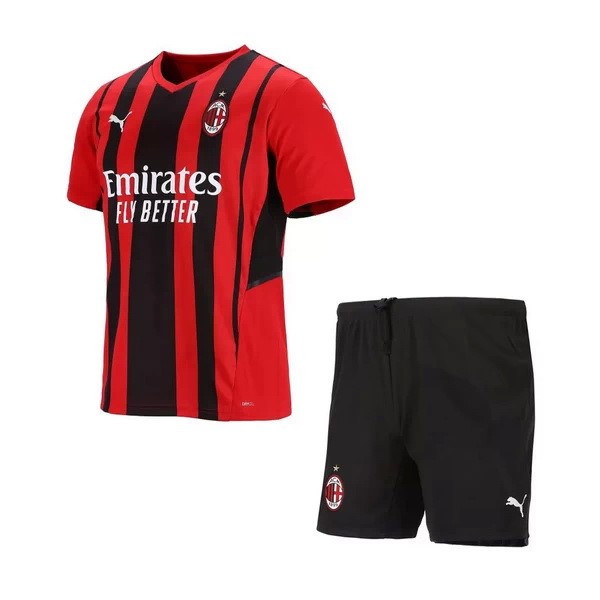 Trikot AC Milan Heim Kinder 2021-22 Rote Fussballtrikots Günstig